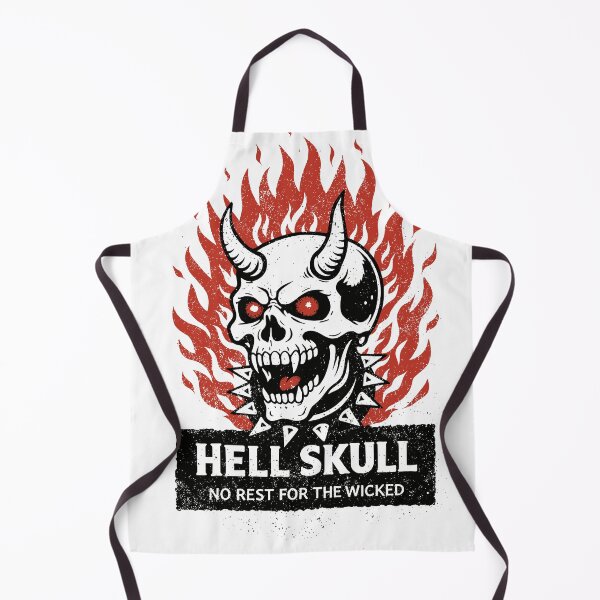Item preview, Hell Skull Fiery Horns T-Shirt designed and sold by Matinez Pink.