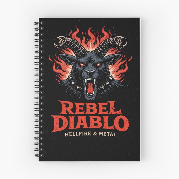 Item preview, Rebel Diablo Hellfire Metal T-Shirt designed and sold by Matinez Pink.