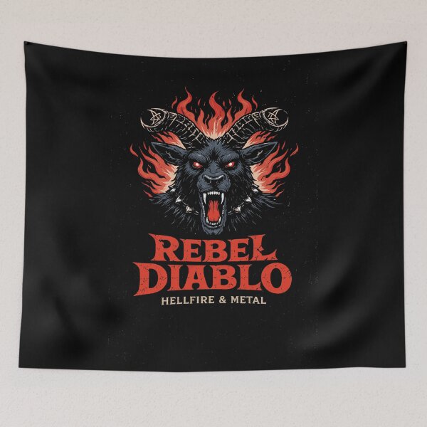 Item preview, Rebel Diablo Hellfire Metal T-Shirt designed and sold by Matinez Pink.