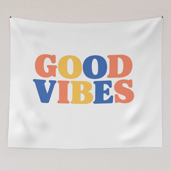 Item preview, Good Vibes Retro Groovy Bold Text Colorful Positive Quote designed and sold by Owcomm.