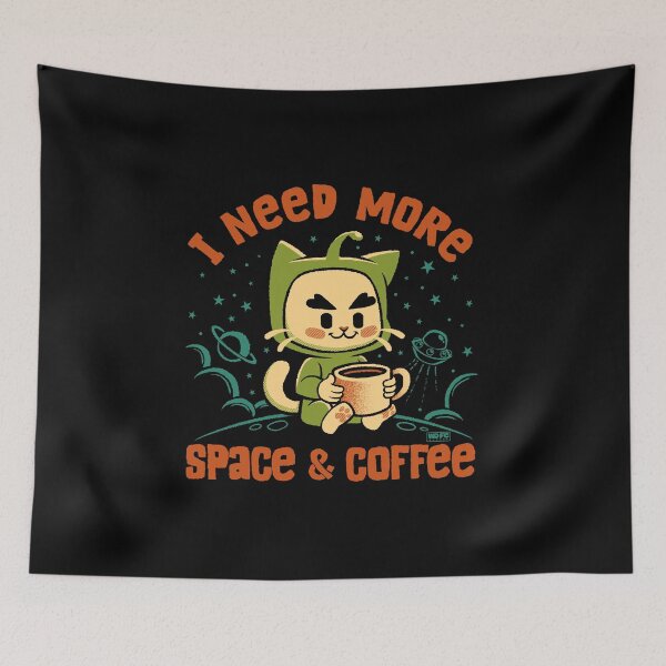 Item preview, I Need More Space & Coffee designed and sold by World Domination For Cats ®.