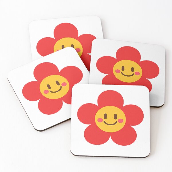 Item preview, Happy Flower Smiley Face Red Daisy Cute Cartoon Floral designed and sold by Owcomm.