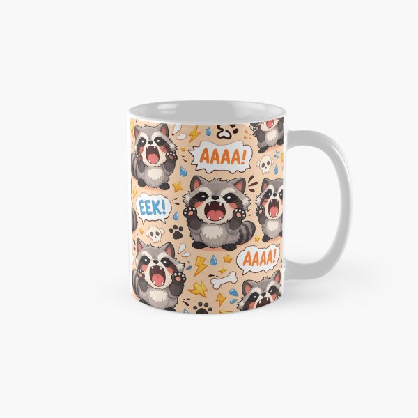 Item preview, Cute Screaming Raccoon Pattern Funny Kawaii Raccoon Chaos Comic designed and sold by Owcomm.