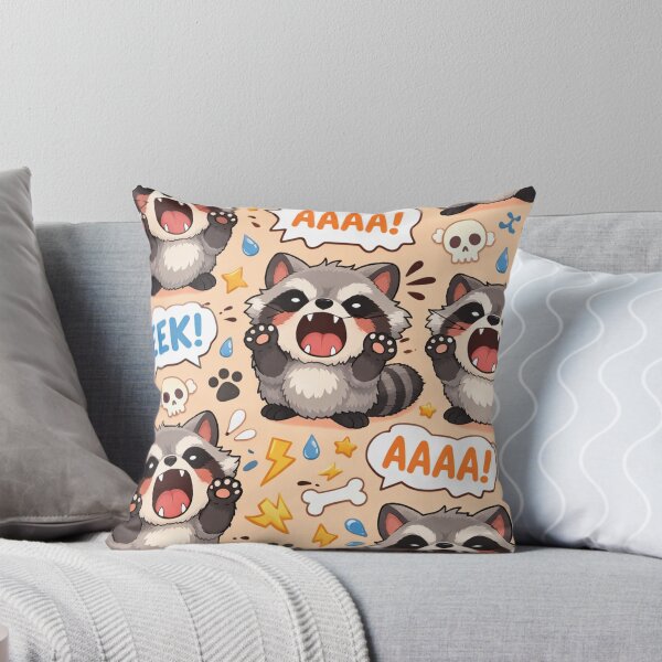 Item preview, Cute Screaming Raccoon Pattern Funny Kawaii Raccoon Chaos Comic designed and sold by Owcomm.