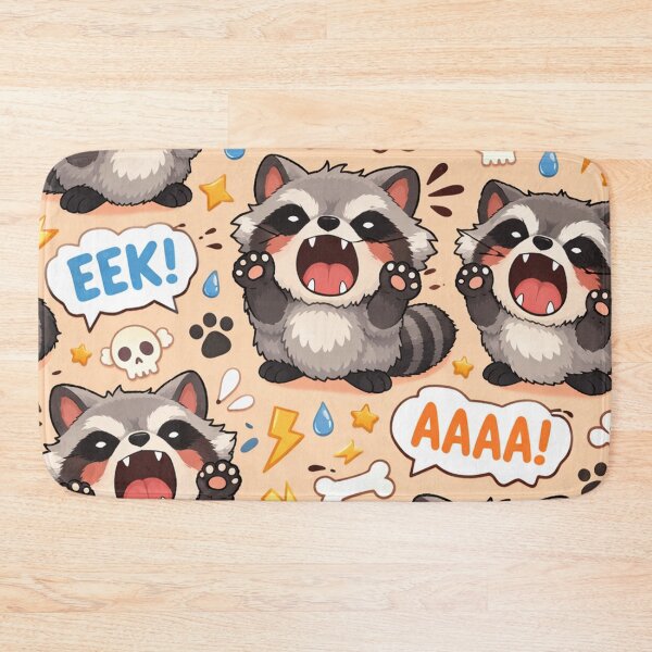 Item preview, Cute Screaming Raccoon Pattern Funny Kawaii Raccoon Chaos Comic designed and sold by Owcomm.