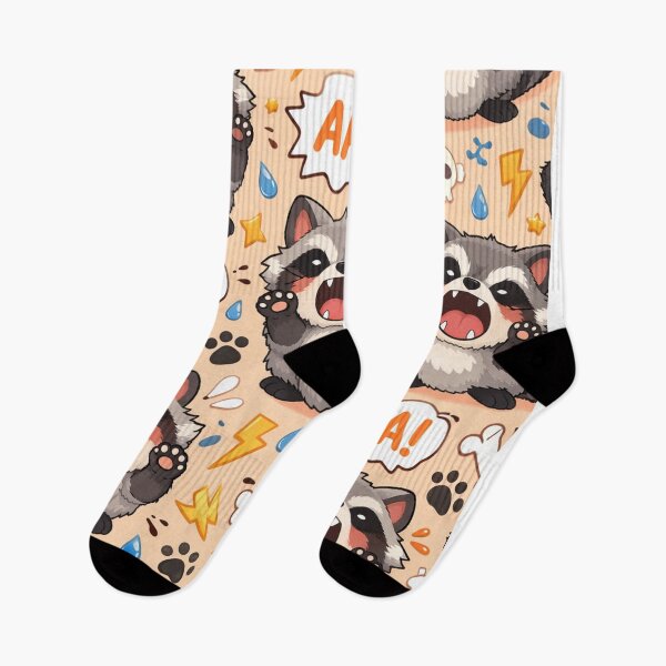 Item preview, Cute Screaming Raccoon Pattern Funny Kawaii Raccoon Chaos Comic designed and sold by Owcomm.