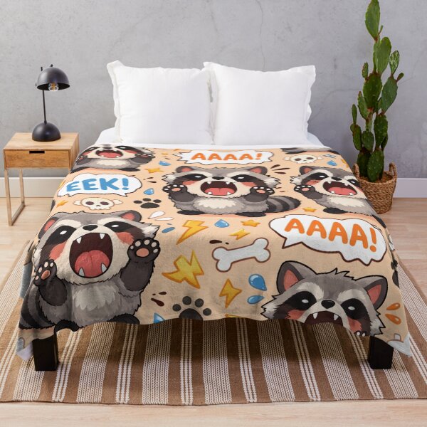 Item preview, Cute Screaming Raccoon Pattern Funny Kawaii Raccoon Chaos Comic designed and sold by Owcomm.