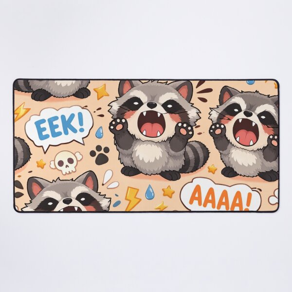 Item preview, Cute Screaming Raccoon Pattern Funny Kawaii Raccoon Chaos Comic designed and sold by Owcomm.