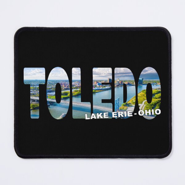 Item preview, TOLEDO Lake Erie Ohio - Over Maumee River Bridge to Downtown Storm designed and sold by Adam Gormley.