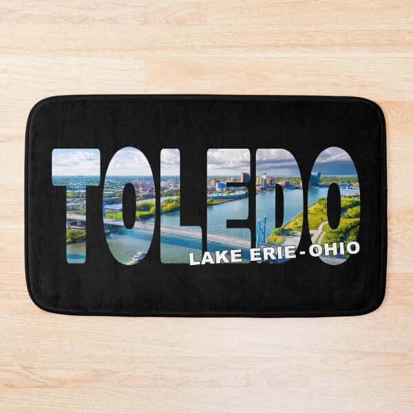 Item preview, TOLEDO Lake Erie Ohio - Over Maumee River Bridge to Downtown Storm designed and sold by Adam Gormley.