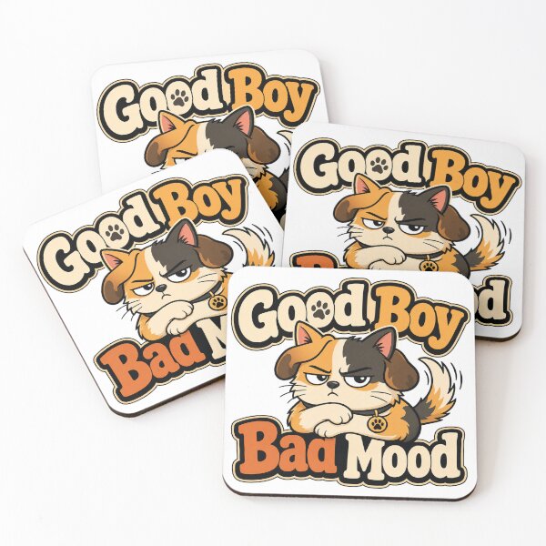 Item preview, Good Boy Bad Mood Dog Cat Funny Shirt designed and sold by oddpawstudio.