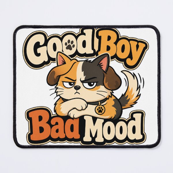 Item preview, Good Boy Bad Mood Dog Cat Funny Shirt designed and sold by oddpawstudio.