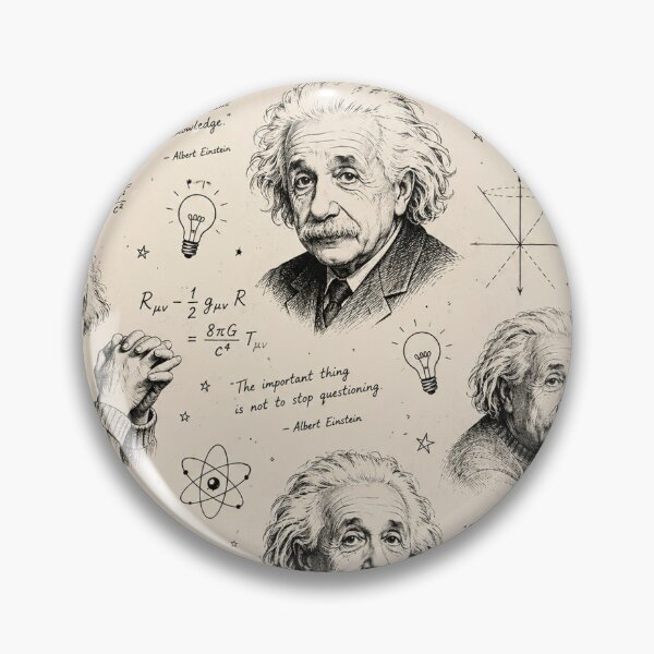 Item preview, Albert Einstein Portrait Pattern with Physics Formulas designed and sold by Owcomm.