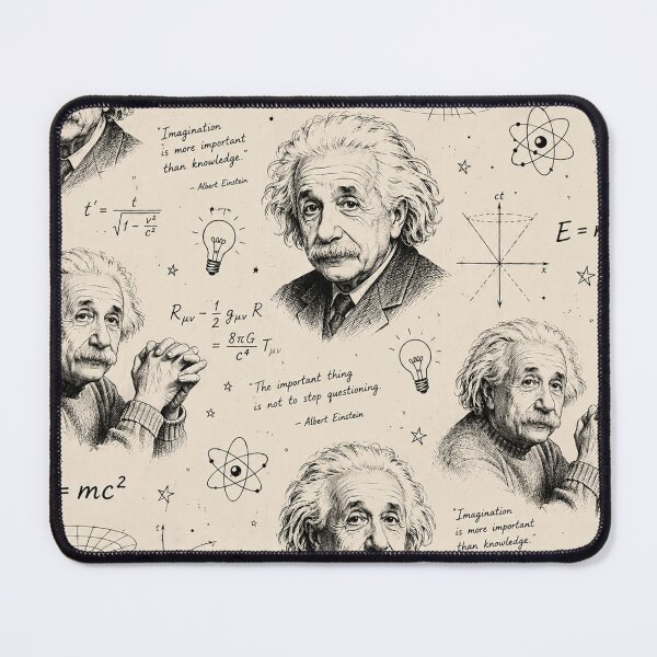 Item preview, Albert Einstein Portrait Pattern with Physics Formulas designed and sold by Owcomm.