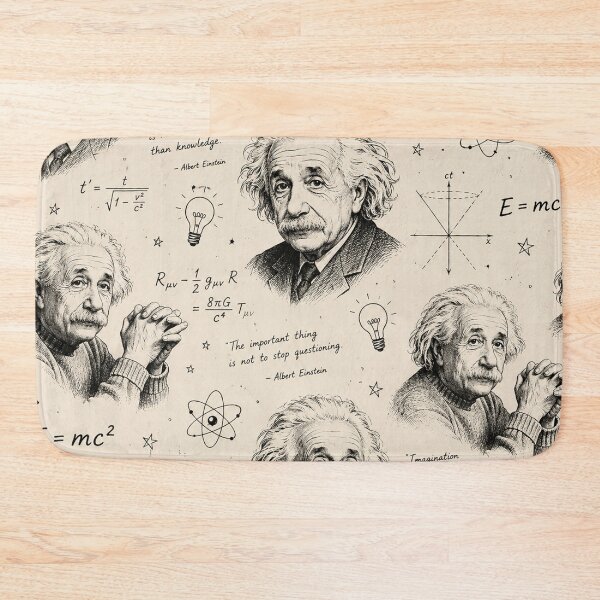Item preview, Albert Einstein Portrait Pattern with Physics Formulas designed and sold by Owcomm.