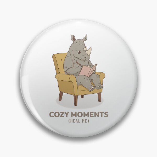 Item preview, Vintage Rhino Journaling Retro Slow Living Art designed and sold by Cozy Vintage Animal.