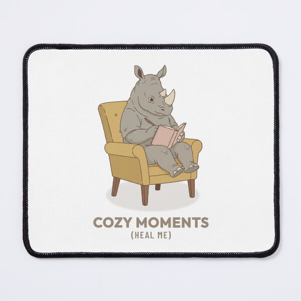 Item preview, Vintage Rhino Journaling Retro Slow Living Art designed and sold by COZY VINTAGE animal.