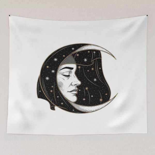 Item preview, Moon Face – Celestial Harmony Design designed and sold by Cristhian Almanza.