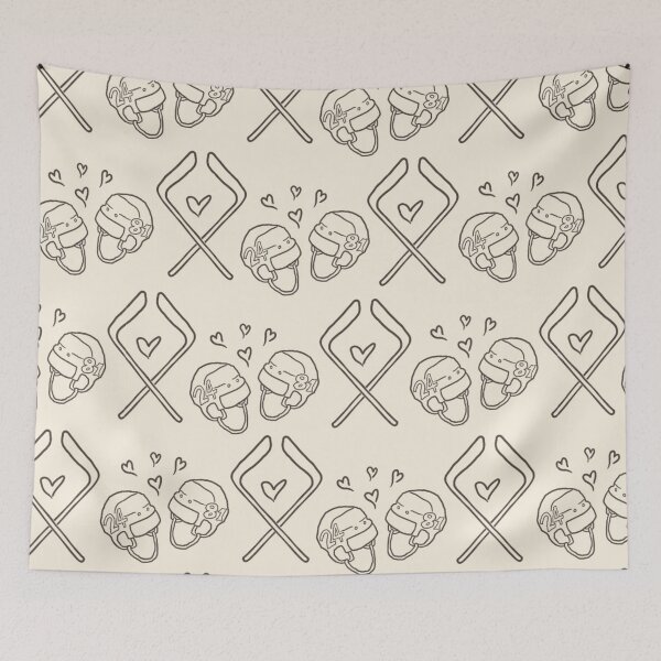 Item preview, Hockey Player Pattern Romance Era Booktok Girl Minimalist Wallpaper designed and sold by tracynguyen23.