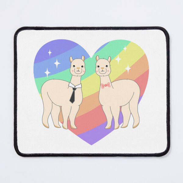 Item preview, Cute Pride Alpacas in Love Pastel Rainbow Heart designed and sold by SulariTDsign.