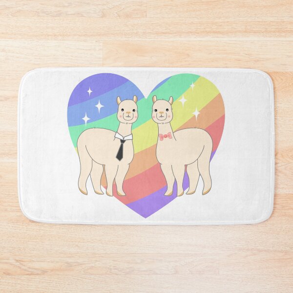 Item preview, Cute Pride Alpacas in Love Pastel Rainbow Heart designed and sold by SulariTDsign.