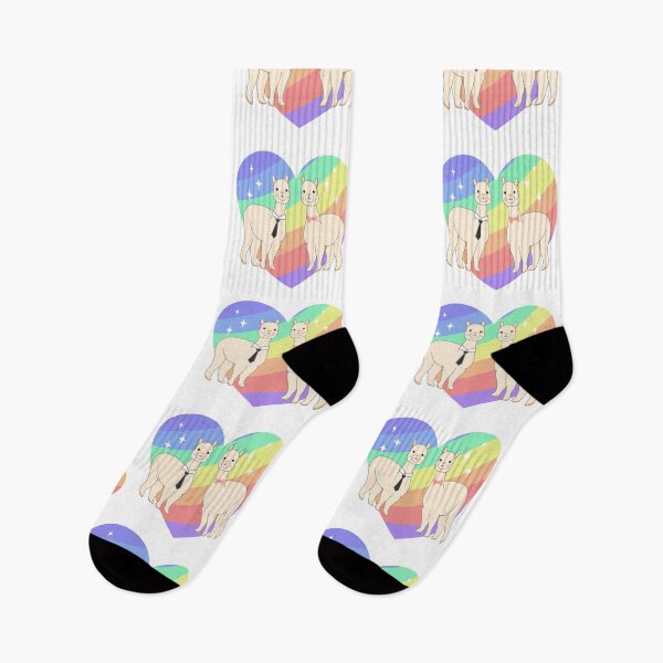 Item preview, Cute Pride Alpacas in Love Pastel Rainbow Heart designed and sold by SulariTDsign.