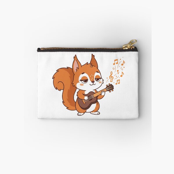 Item preview, Cute Squirrel Playing Guitar with Music Notes Cartoon Animal designed and sold by Owcomm.