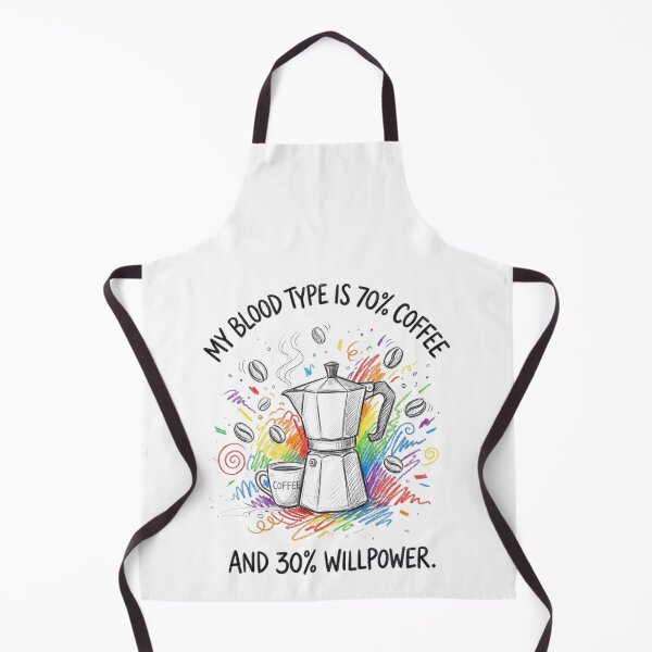 Item preview, My Blood Type is 70% Coffee and 30% Willpower Moka Pot designed and sold by TaiwanMemory.
