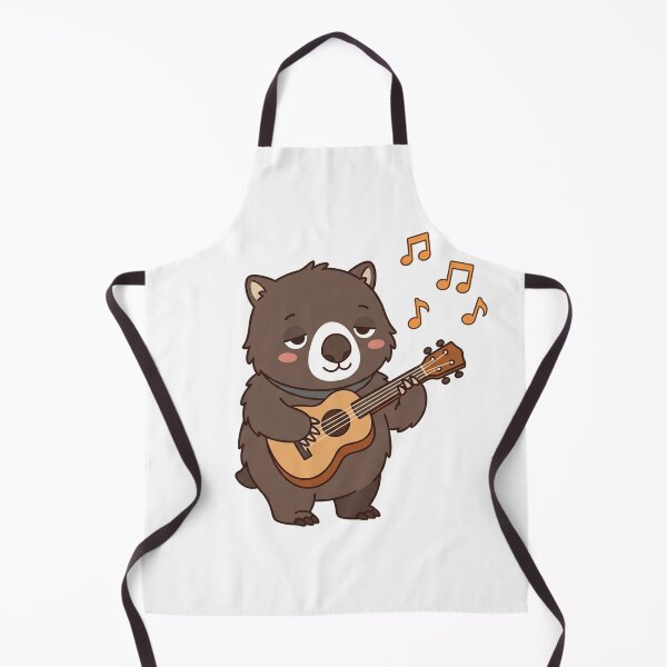 Item preview, Cute Wombat Playing Guitar with Music Notes Kawaii Animal Illustration designed and sold by Owcomm.