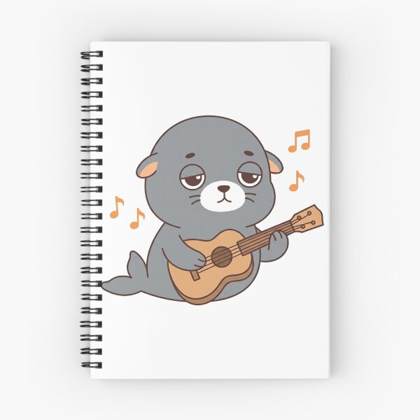 Item preview, Sad Seal Playing Guitar Cute Animal Music Lover Illustration designed and sold by Owcomm.