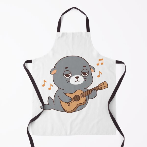 Item preview, Sad Seal Playing Guitar Cute Animal Music Lover Illustration designed and sold by Owcomm.