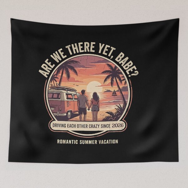 Item preview, Are We There Yet, Babe? Romantic Summer Vacation Couple Design designed and sold by RoyesButler.