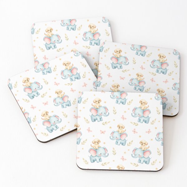 Item preview, Cute Elephant and Puppy designed and sold by naragon4289.