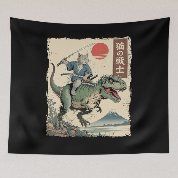 Item preview, Vintage Samurai Cat Japanese Art designed and sold by studio-ssaam.