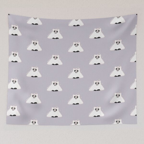 Item preview, Macabre Bed sheet Black Cat  designed and sold by SolaceCatDesigns.