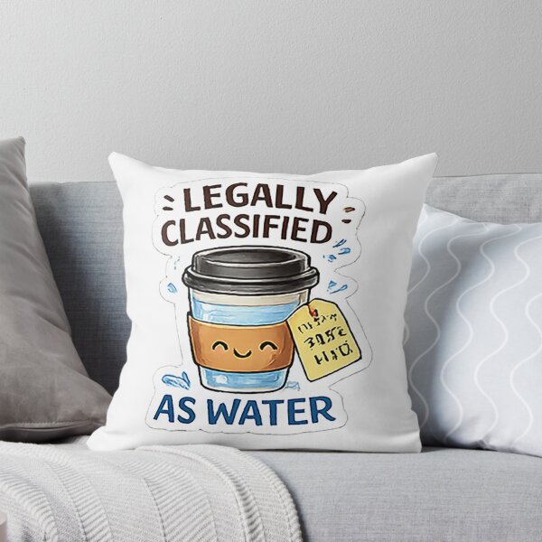 Item preview, Legally Classified As Water Coffee Meme Sticker designed and sold by 3DDDC.