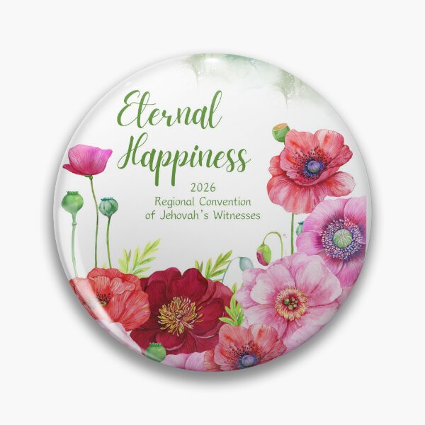 Item preview,  Eternal Happiness JW Convention, Red Poppies Flowers  designed and sold by GiftableGems.