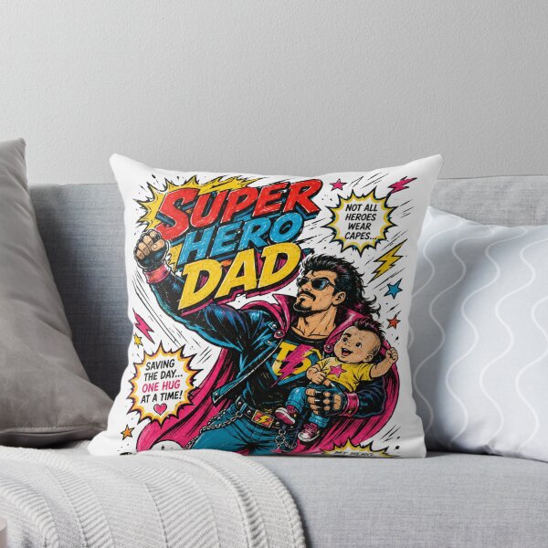 Item preview, Superhero Dad Comic Book Style Retro Vintage designed and sold by JonelleTshirts.