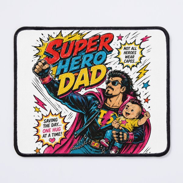 Item preview, Superhero Dad Comic Book Style Retro Vintage designed and sold by JonelleTshirts.