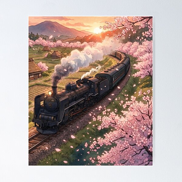 Item preview, Sakura Steam Journey designed and sold by vekotpu.