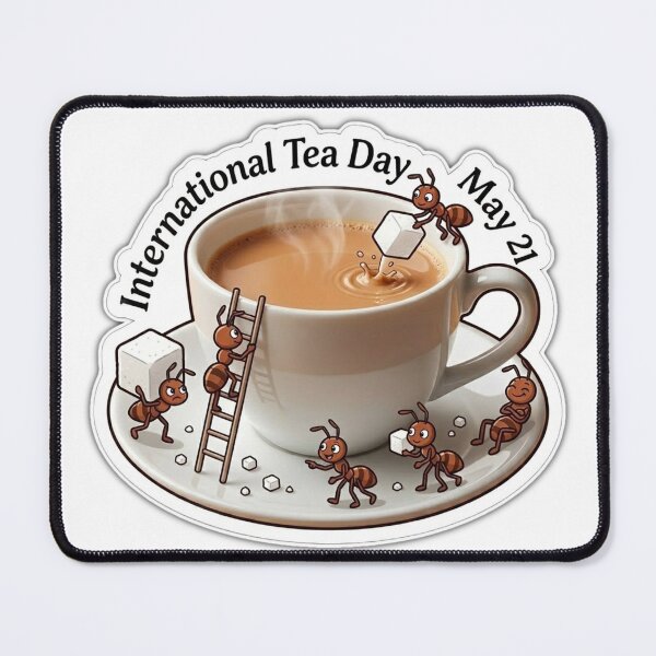Item preview, Ants in the Tea - Funny International Tea Day May 21 Sticker designed and sold by sabarinath3421.
