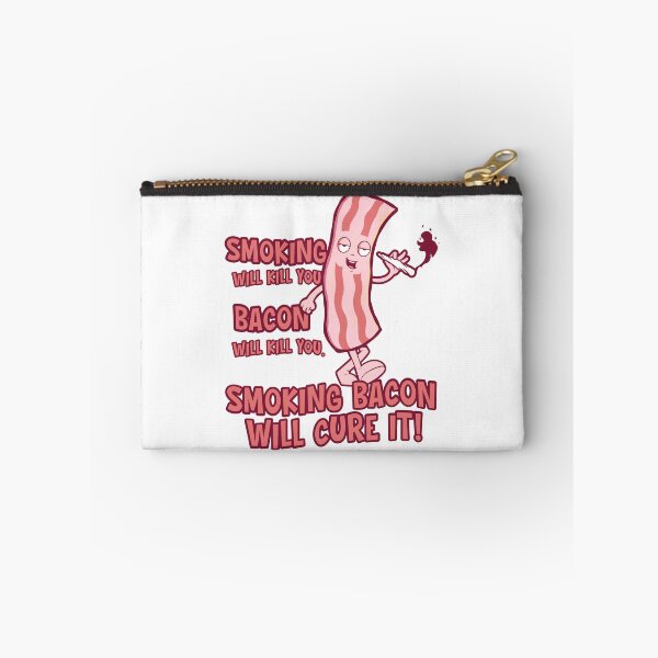 Item preview, Smoking bacon cartoon stoner - Bacon weed pun designed and sold by messy-nessie.
