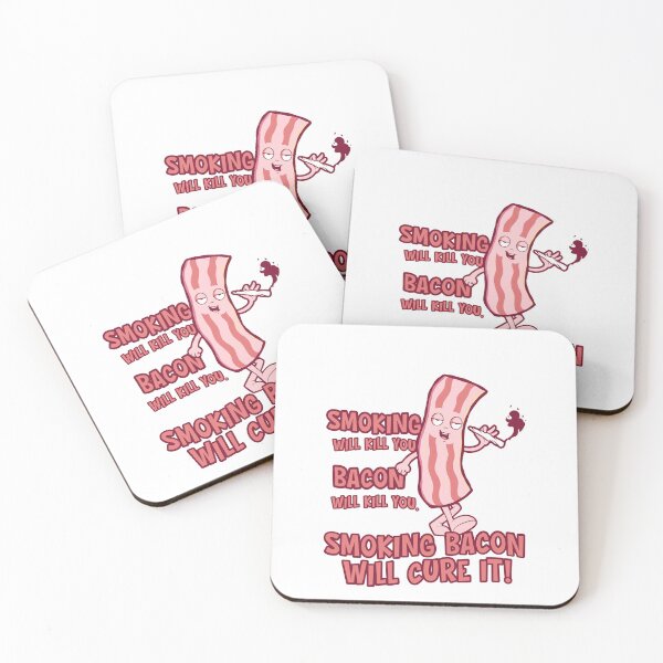 Item preview, Smoking bacon cartoon stoner - Bacon weed pun designed and sold by messy-nessie.