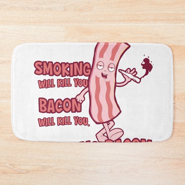 Item preview, Smoking bacon cartoon stoner - Bacon weed pun designed and sold by messy-nessie.