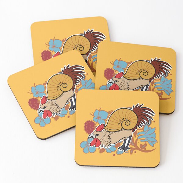 Item preview, Cute Medieval Snail Rooster Illustration Design designed and sold by MariOyama.