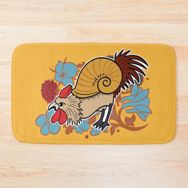 Item preview, Cute Medieval Snail Rooster Illustration Design designed and sold by MariOyama.