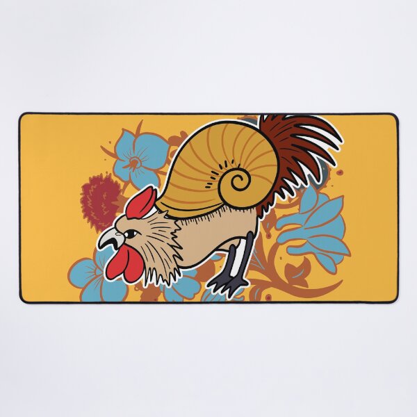 Item preview, Cute Medieval Snail Rooster Illustration Design designed and sold by MariOyama.