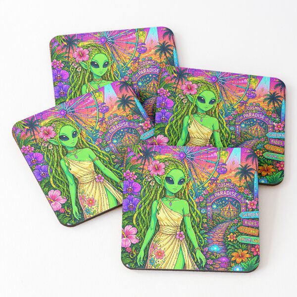 Item preview, Cosmic Paradise Garden | Alien Goddess Fantasy Art designed and sold by LuxuryApparels.
