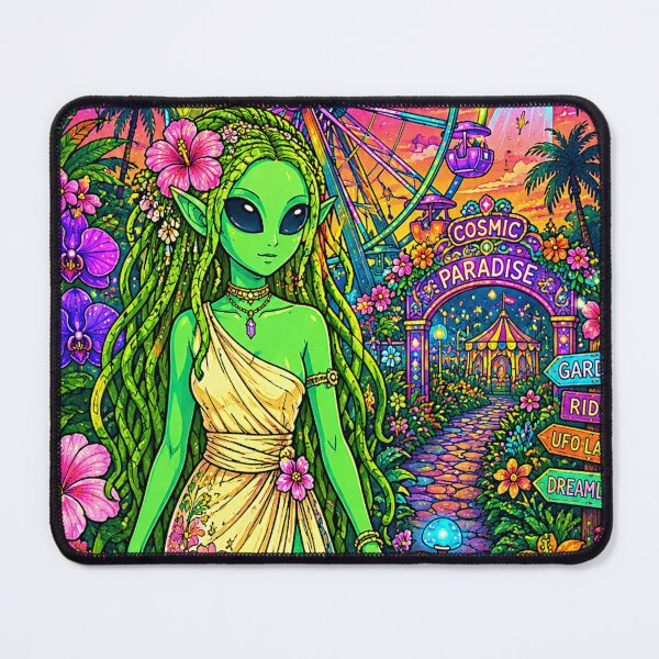 Artikelvorschau, Kosmischer Paradiesgarten | Fantasy-Kunst einer außerirdischen Göttin entworfen und verkauft von LuxuryApparels.