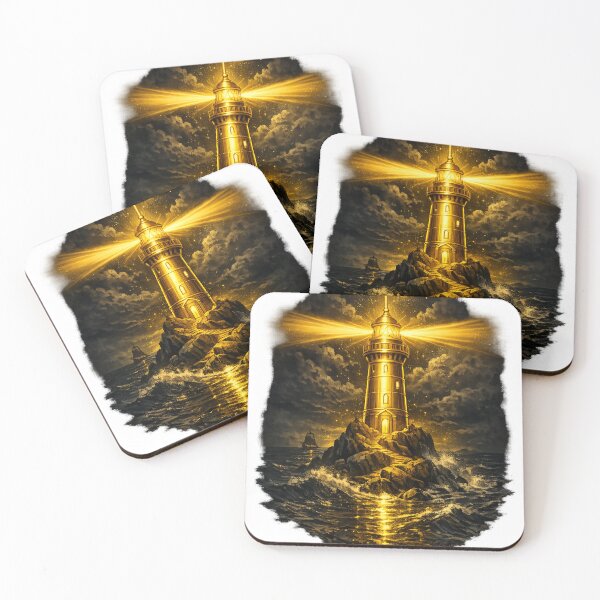 Item preview, Golden Lighthouse of Guidance — Ultra‑Premium Radiant Art designed and sold by InfiniteArchive.